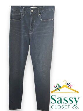 ✨ GOOD AMERICAN Good Legs Crop Skinny Jeans 6 / 28 Indigo Ankle 👖